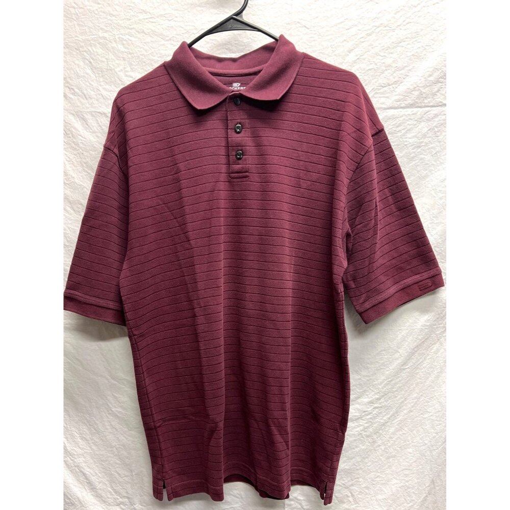 Dockers Mens Burgundy Golf Polo Shirt Medium Short Sleeve Cotton Blend